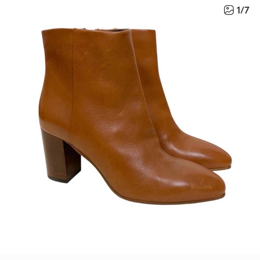 Aquatalia  Florita Tan Leather Ankle Boots